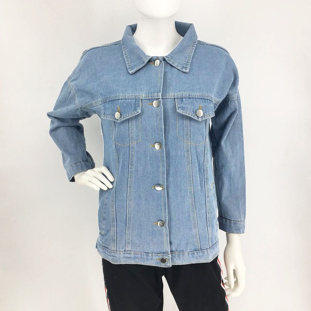 デニムジャケット レディース 大きめ ジージャン ジャンパー ブルゾン アウター 春 長袖 デニム Infini Arc En Ciel