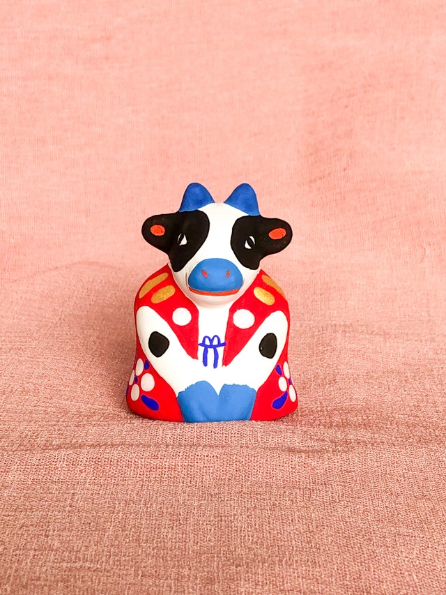 こらんしょ人形 牛 会津中湯川人形 土人形 おみやげ処 本家美濃屋 大内宿