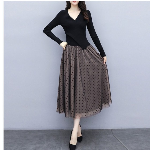 大人カジュアル レディース ワンピース レディース ワンピース 半袖 深v字ネック サイドスリット レトロモダン 燕イラスト柄 着物風 ロン Basecamp49