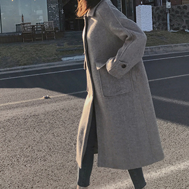 アウター レディース 秋冬 コート ステンカラーコート ロング丈 ツイード柄 ベーシック ゆったり オーバーサイズ 大人可愛い 大人カジュアル ポケット付き Prism One プリズム ワン