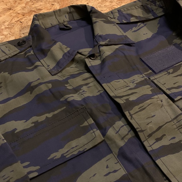 ギリシャ軍 Greek Army Blue Lizard Camouflage Combat Jacket Dead Stock 1451 古着屋 O Well