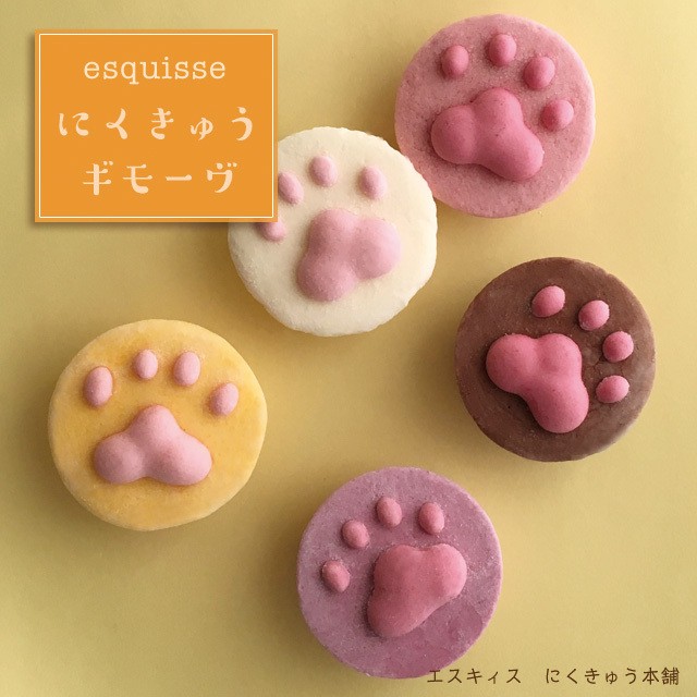 お菓子 人気 ねこさんのにくきゅうギモーヴセット 5個入り 生マシュマロ スイーツ ギフト パティスリー エスキィス