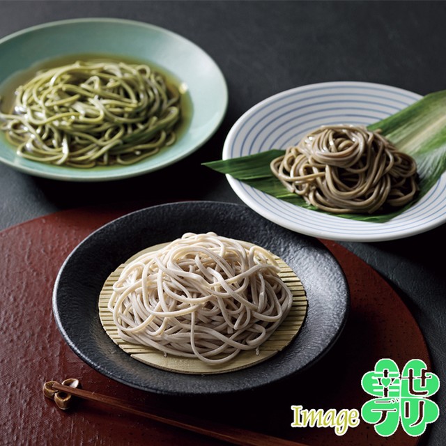 お蕎麦セットa 自然薯そば 抹茶そば各1束 麺類ギフト 乾麺 結婚式 引出物 引っ越し挨拶 内祝い 年越しそば 変わりそば 幸せデリバリー リングピローなどの結婚式アイテム 手芸用品の通販