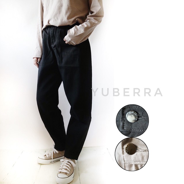 送料無料 ハイウエストワイドテーパードデニム g5w Yuberra