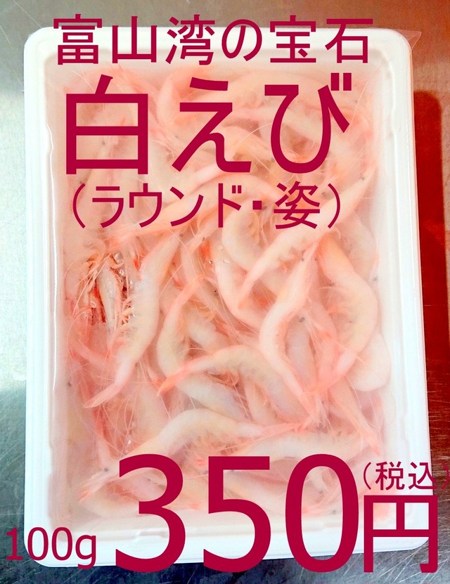 【再々入荷!大人気商品!】251 冷凍 富山湾の宝石 白えびトレーパック ラウンド(殻付き)400g(約100尾)1400円(税込)