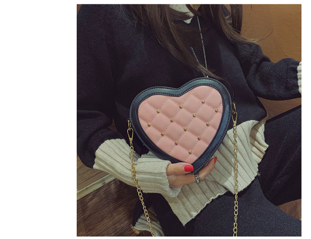 パーティ 可愛い ハート型チェーンショルダーバッグ Rebonbon