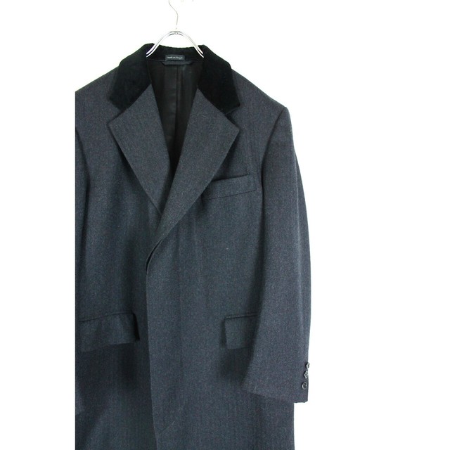 襟ベロア比翼仕立てウールチェスターコート Me 0710 Cv