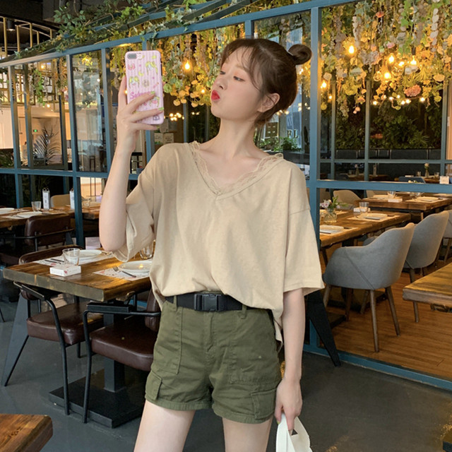 ガーリーコーデに フリル レース トップス カジュアル 無地 シンプル 夏 半袖 フェミニン 可愛い Ptnym1779 Shop Suba