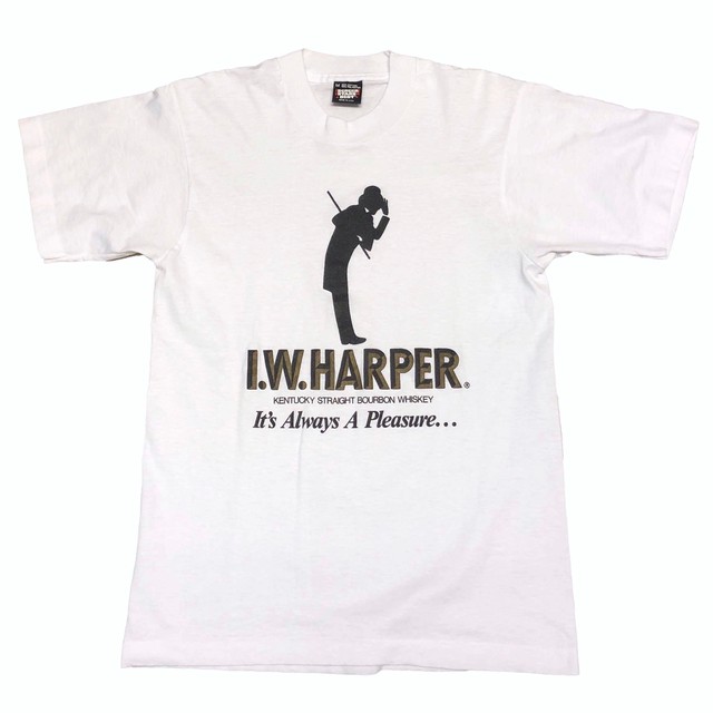 90s I W Harper バーボン ウィスキー Tシャツ 白 ｍ シングルステッチ Back In The Dayz