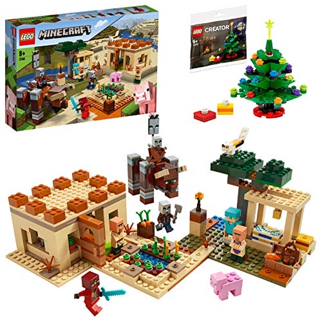 Jpcs メーカー特典 レゴ Lego マインクラフト イリジャーの襲撃 クリスマスツリーミニセット付き Az Japan Classic Store