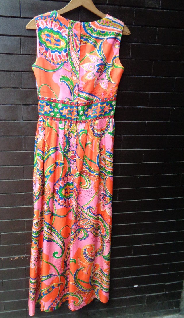 70 S Psychedelic Pattern Dress 70年代 サイケデリック 柄ワンピース Small Change ヴィンテージ 古着 Smallchange スモールチェンジ