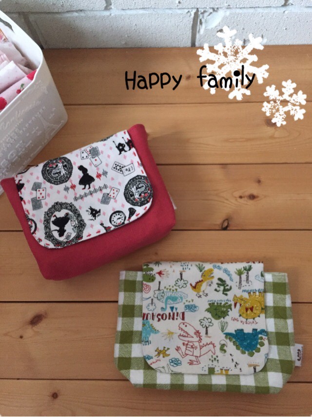 横入れお弁当袋 Happy Family