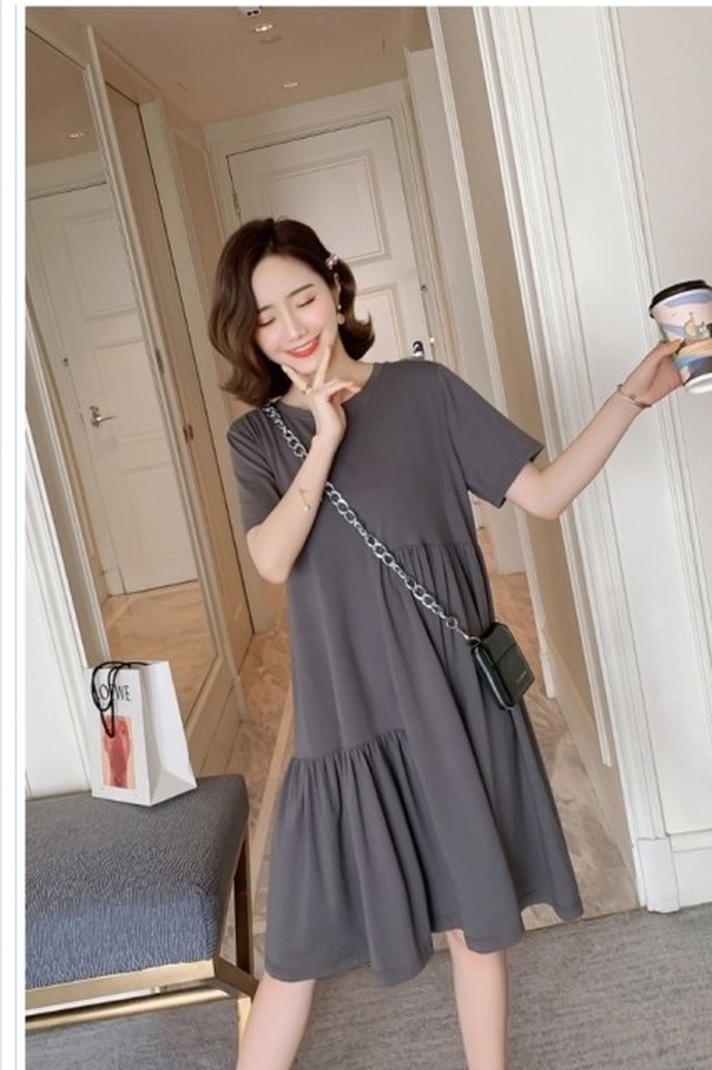 大きいサイズ レディース 春服 ワンピース 大きいサイズ ゆったり ボリュームフリルデザインワンピース 春ワンピース 新作ワンピース ト Basecamp49