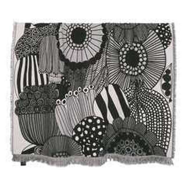 Marimekko ブランケット Siirtolapuutarha Blanket レディース Ecru Black 190 マリメッコ Wristwatch By ラポールショッピング