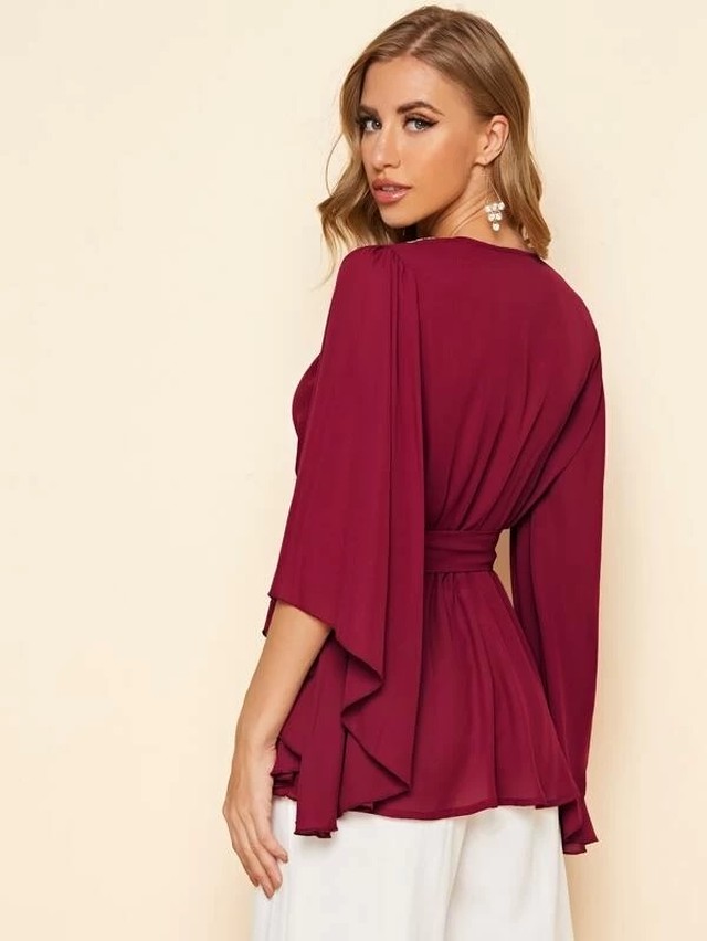 襟リーフ刺繍チュニック エスニック 大人女子コーデ Babshi プチプラでオシャレなインポートファッションセレクトショップ