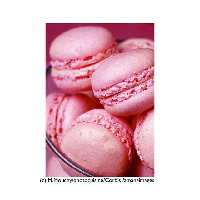 ポストカード Rose Flavored Macaroons ピンク マカロン スイーツ Cmyk