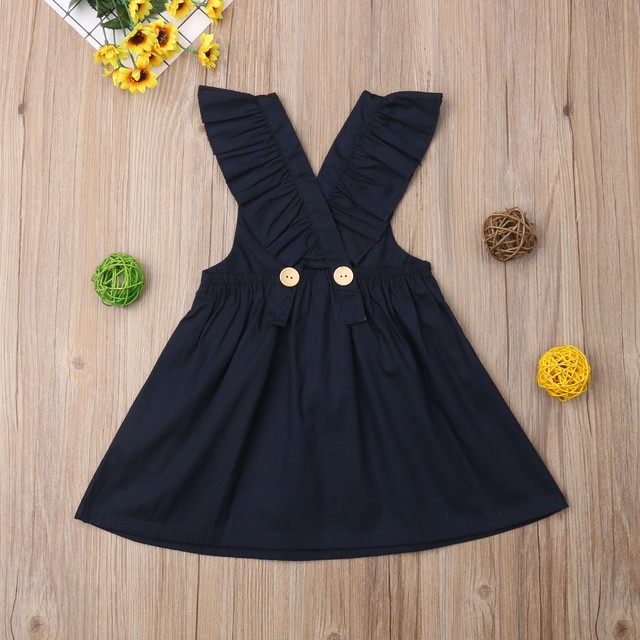 ストラップワンピース オーバーオール 女の子 子供服 ネイビー レッド オレンジドレス Mini Many Kids 海外輸入 キッズ ベビー服