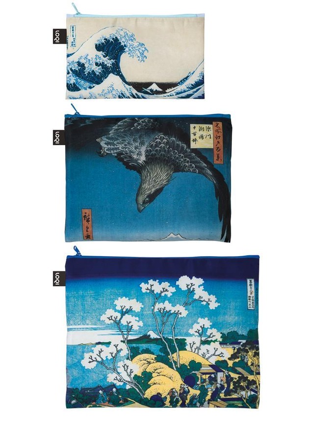 LOQI Museum Zip Pockets - HOKUSAI, HIROSHIGE