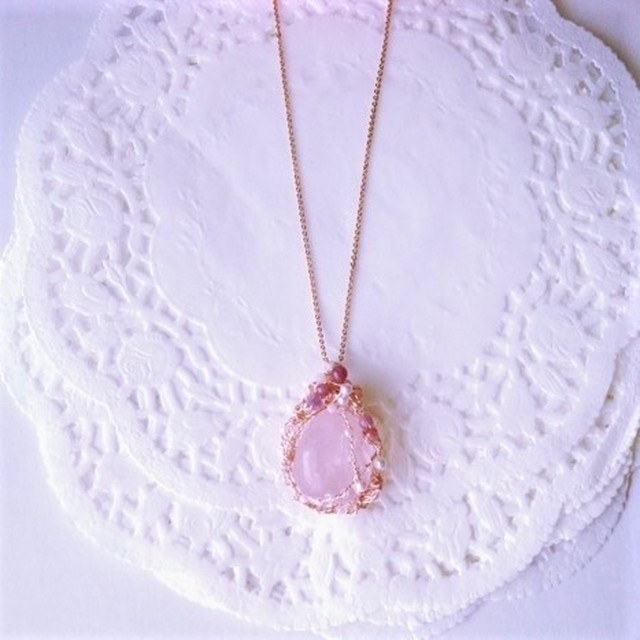 ローズクォーツペンダントトップ ピンクフェアリー Gently ジェントリー