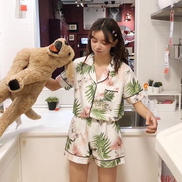 パジャマ レディース 綿 前開きパジャマ 半袖 上下セット パジャマ 韓国風 ルームウェア 部屋着 Healthydiet