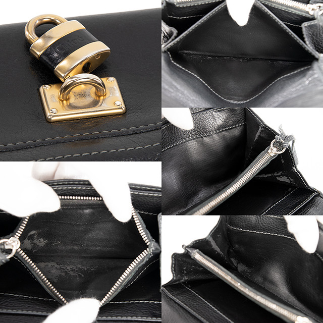 最終価格 送料無料 レア Chloe クロエ 長財布 二つ折り財布 パディントン 人気 高級 女性 メンズ 男性 黒 ブラック C071 Lexead レクシード