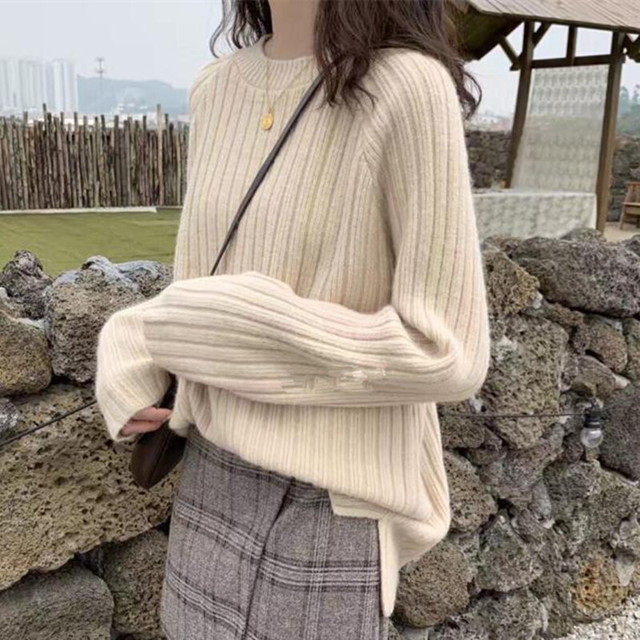 大きいサイズ レディース トップス 春 秋 冬 ニット セーター 長袖 クルーネック ゆったり ルーズ 暖かい リブ セーター ニット シンプル カジュアル おしゃれ 大人可愛い お出かけ デート 通勤 通学 学生 キャンパス 旅行 女子会 普段着 お揃い リンク オレンジ