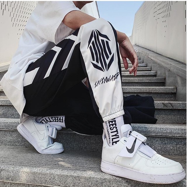 ストリートパンツ ジョガーパンツ 韓国 ストリート メンズ 白 Helio