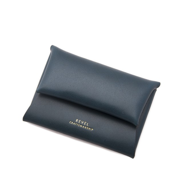折革ミニ財布 - S.WALLET ブルー