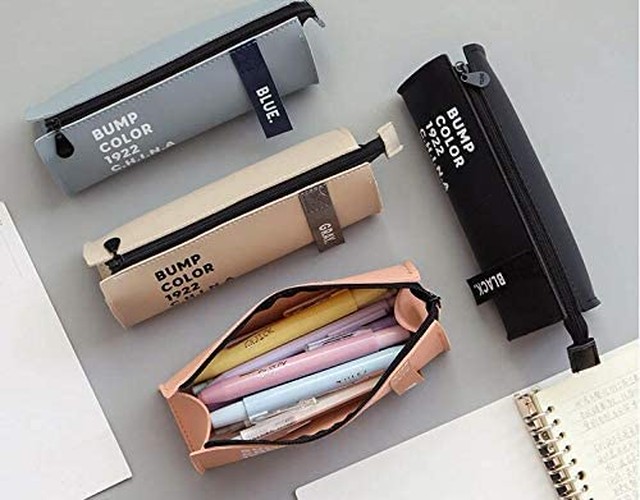 Jpcs アビー 筆箱 ペンケース おしゃれ 大容量 筆入れ 筆箱 おしゃれ 子供 小学生 中学生 高校生 ペンケース学生 社会人 男の子 女の子兼用 ふでばこ シンプル 仕事用 3 ブルー Japan Classic Store