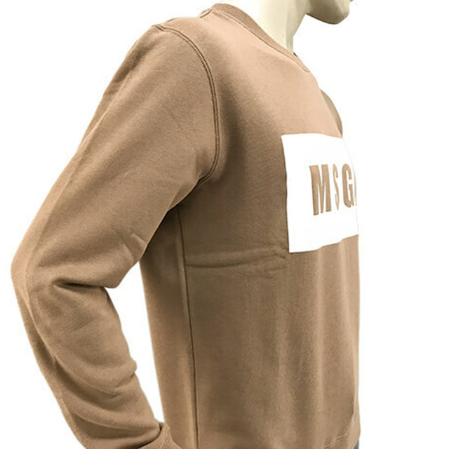 Msgm エムエスジーエム ロゴスウェット 2740mm68 ベージュ トレーナー メンズ Brillante ブリランテ