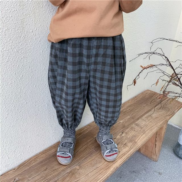 全3色 ジョガーパンツ チェック 格子 ロングパンツ キャロットパンツ ズボン 茶 灰 春 秋 子供 キッズ こども服 男の子 男児 Syk97 Berceau Select Shop ベルソー セレクトショップ キッズ 親子ペアetc