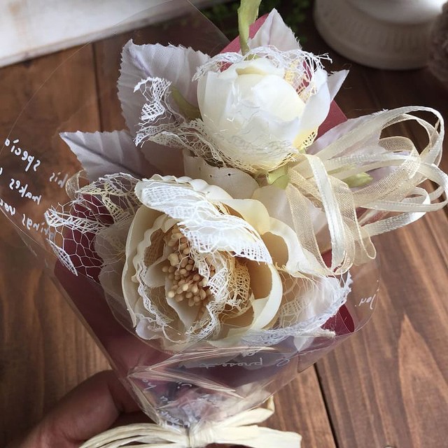 ピオニー リボンレース ブーケ メモリアル アレンジ お花 お供え ペット フラワーアレンジ アレンジメント 犬 猫 動物 プレゼント ギフト Kanata Pet And Botanical