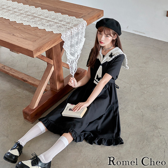 お支払い確認後日以内発送 Romelcheo モノクロ セーラー バタフライ ワンピース レディース 膝丈 蝶 モチーフ 半袖 夏ワンピース Aライン 裾フリル デート服 マリンルック モノトーン 原宿系 病みかわいい ロリータ系 ゴシック モード系 ガーリー 大人可愛い お支払い確認後日以内発送 Romelcheo モノクロ セーラー バタフライ ワンピース レディース 膝丈 蝶 モチーフ 半袖 夏ワンピース Aライン 裾フリル デート服 マリンルック モノトーン 原宿系 病みかわいい ロリータ系 ゴシック モード系 ガーリー 大人可愛い
