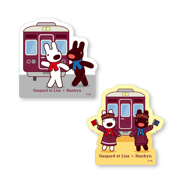 阪急電車 リサとガスパール ダイカットステッカー2枚セット Hankyu Densha Shop