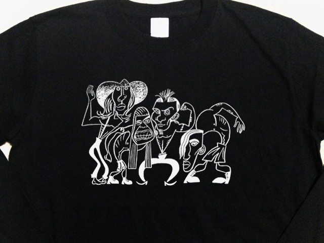 レッチリ ピカソ Red Hot Chili Peppers Picasso 長袖 黒色 Tシャツ 選べる3サイズ M L Xl 送料無料 ネコのコネ