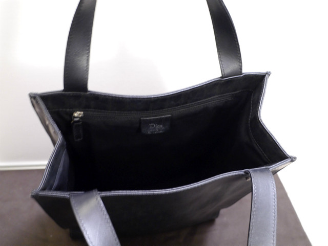 Dior Homme ディオールオム 対応ビジネス可 トロッター 加工キャンバスxレザー トート ハンド バッグ 黒 通勤通学にも大活躍のa4対応 Dearlive Tokyo ディアライブ東京