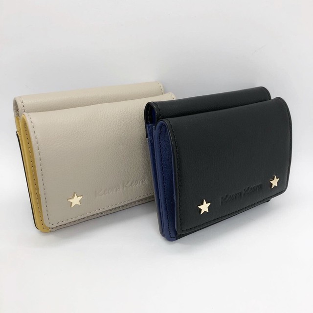 本革お財布 2つ折りwalking Cat Wallet 箱付き 黒猫 ロシアンブルー Keora Keora Web Store