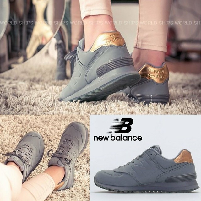 海外限定 ニューバランス スニーカー レディース メンズ New Balance Wl574mta グレー ゴールド 海外限定 正規品 New Balance 14 World Ships