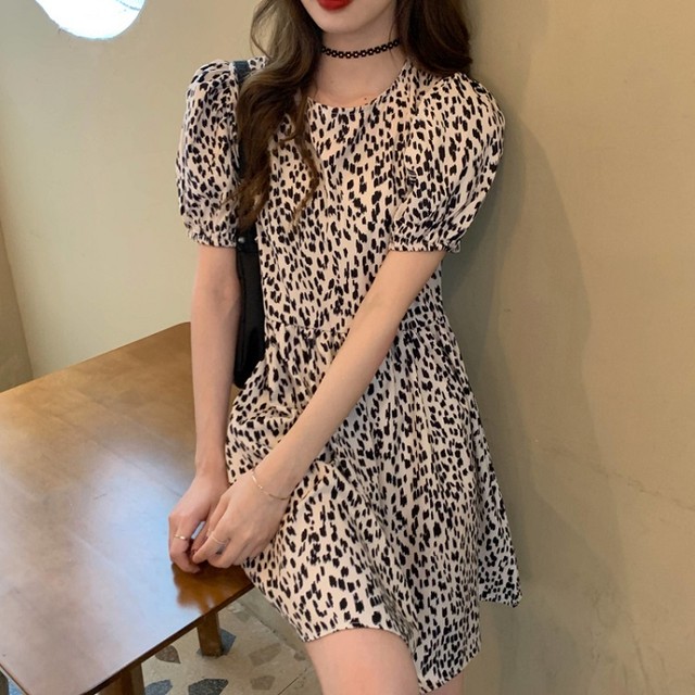 21年最新海外 数量限定 ワンピース フリル フレア ヒョウ柄 レオパード柄 レトロ 体型カバー ベルテッド 結婚式 ロング丈 美ライン Blue0002 正規品 Www Iacymperu Org