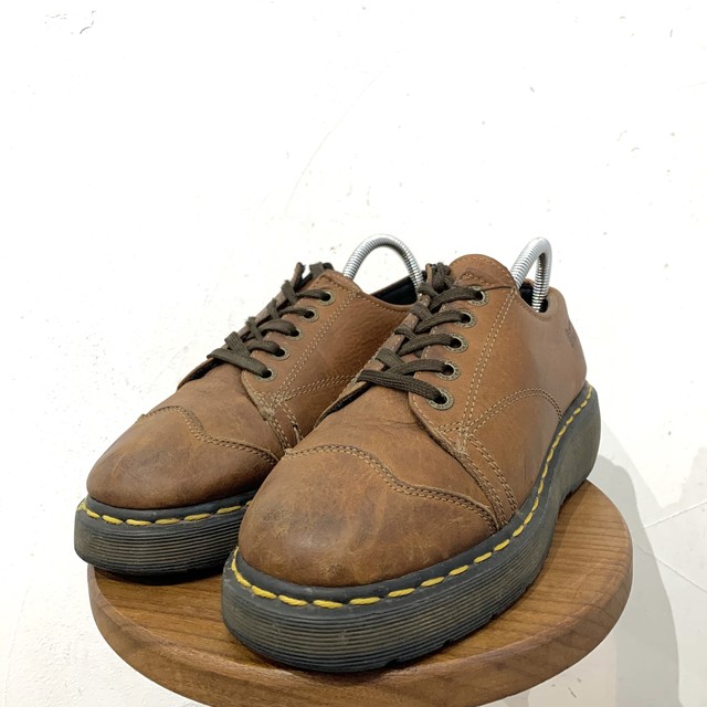 Dr Martens ドクターマーチン 5ホール ローファー 茶 Uk7 Slat Albatross Vintage