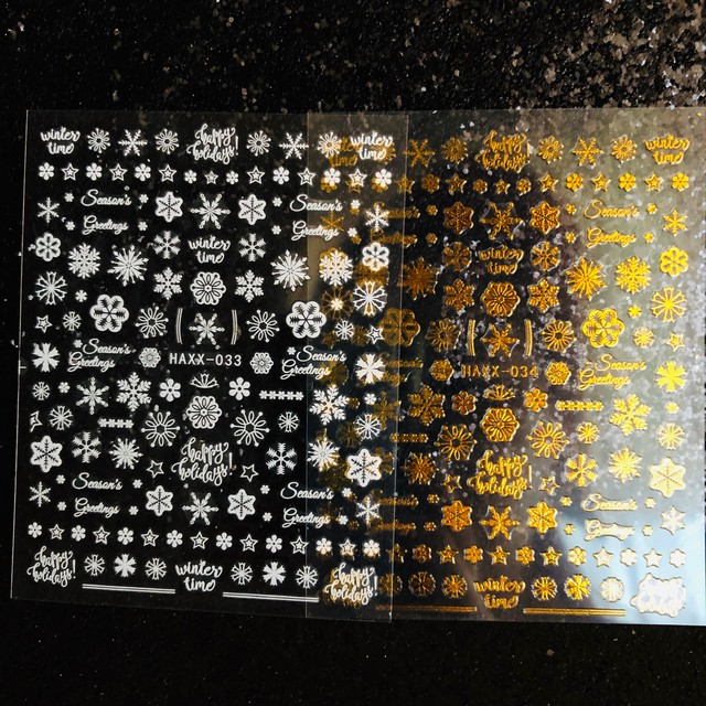 ネイルシール雪の結晶 スノーフレーク クリスマスe Disco Base Shop