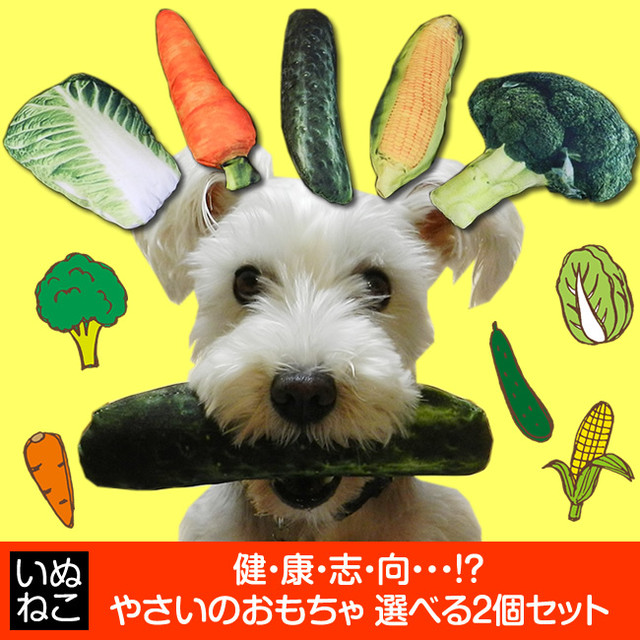 野菜 選べる2個セット ドッグトイ 犬のおもちゃ インスタ映え リアルなやさい ベジタリアンなわんちゃんに いぬねこ ペット用品ショップ ペットウェア お散歩グッズ 首輪 ベッド