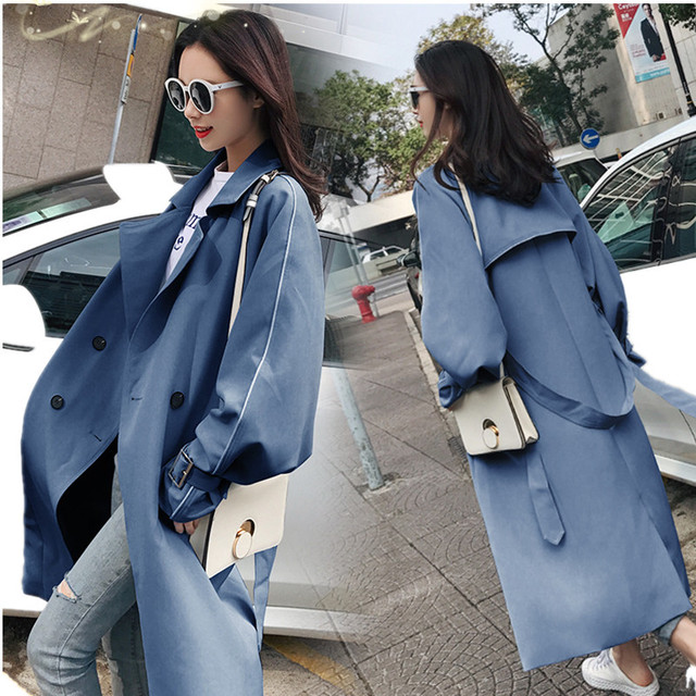 トレンチコート ロング スプリングコート レディース ビッグシルエット ダブルボタン 春 アウター コート Ncho