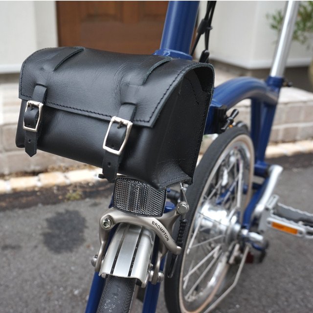 Brompton ブロンプトン 小型 本革 フロントバッグ Mini Leather Front Bag For Brompton Seven Dials