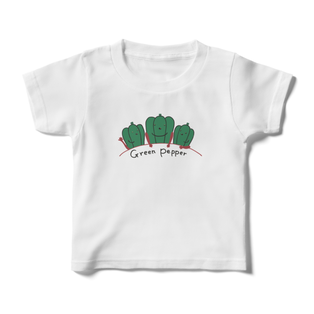 キッズ可愛い野菜ｔシャツｇｒｅｅｎ ｐｅｐｐｅｒ 山本商店