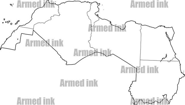 商用可素材 北アフリカの白地図セットを紹介 1coins