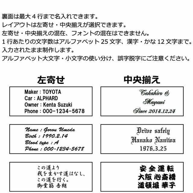 ナンバープレート キーホルダー 両面 干支 名入れ スクエア ごほうび屋