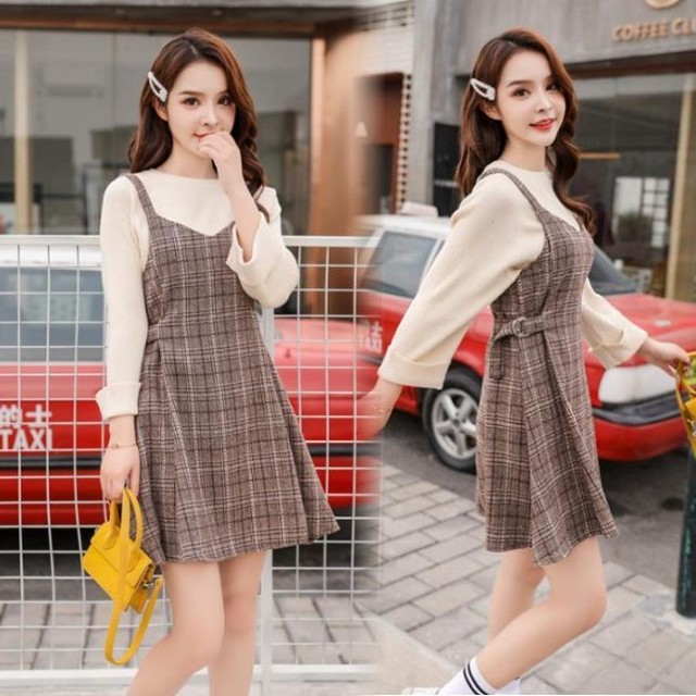 グレンチェックワンピース 彡ハイウエスト ウール ミニ丈 グレンチェック チェック柄 ワンピース おしゃれ 流行り 人気 綺麗めコーデ トレンド こなれ感 おしゃれデザイン デート お出かけ 秋冬コーデ 秋冬カラー 秋冬 Sugar Daystyle シュガーデイスタイル
