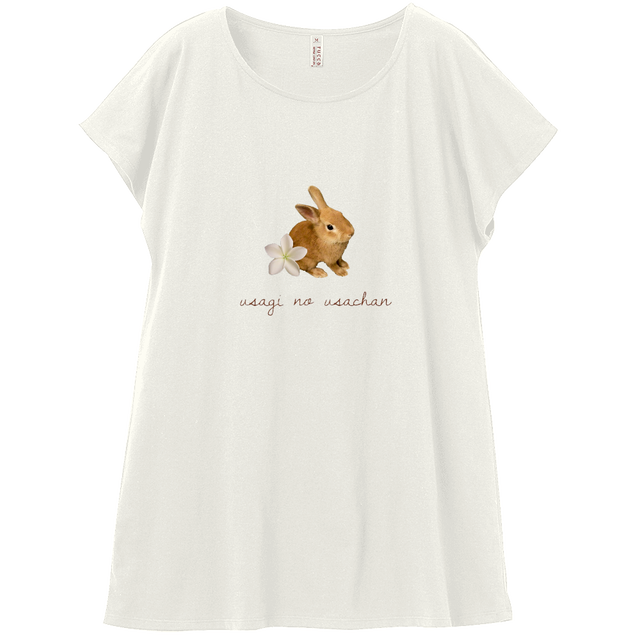 うさぎのうさちゃん Tシャツワンピース ﾟ プルメリア Usagi No Usachan