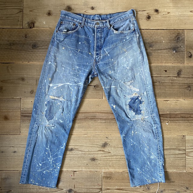 Levi S 501 リーバイス テーパード リメイク デニム W34 ヴィンテージダメージリペア カットオフ Levis Vintage 古着 Xx リゾメ メンズ レディース 古着 ヴィンテージ リメイク スタイリスト